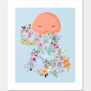 Jellyfish Flowers Posters and Art